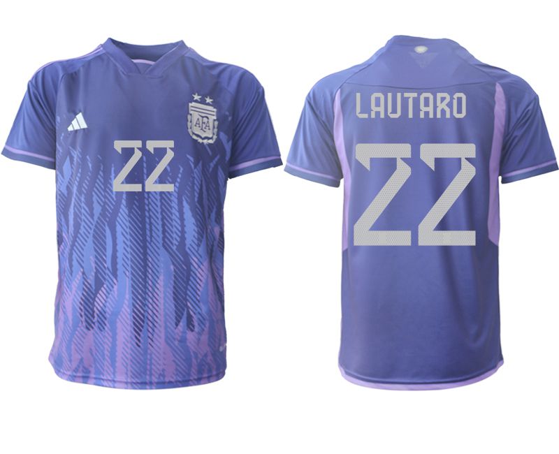 Men 2022 World Cup National Team Argentina away aaa version purple 22 Soccer Jersey